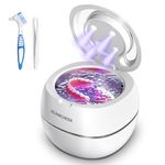 SEANCHEER Ultrasonic Cleaner | 48kHz | 24W | 180ML | Ultrasonic Retainer Cleaner Machine with U-V Light for | Retainer | Aligner | Denture | Night Guard | Jewelry | (White)