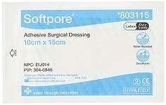 Softpore Adhesive Surgical Dressing - 10cm x 15cm (10 Single Dressings)