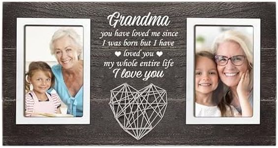 cocomong Gifts for Grandma, Mothers Day Grandma Gifts from Grandchildren, Grandma Picture Frame, Great Grandma Gifts from Grandkids, Grandma Birthday Gifts, Grandmother Gifts Holds 2 4x6 Inch Photos