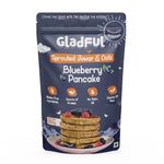 Gladful Blueberry Millet Pancake Mix - High-Protein, Plant-Based Breakfast, No Maida, No Refined Sugar, Made with Jowar and Oats, Gluten-Free - 150 gm - Pack of 1