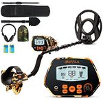 SUFFLA Metal Detector for Adults Professional - Waterproof Camouflage Gold Detectors with 11" Coil + Advanced Chip + 5 Detecting Modes Underwater & Beach - SMD02A… (Camo Red)