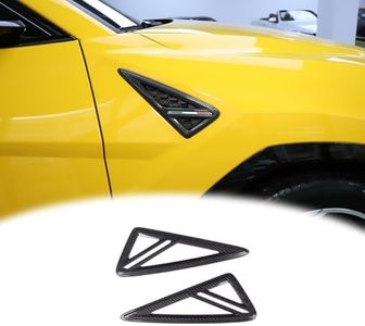 RURZTDAKM Real Carbon Fiber Side Fender Decorative Stickers for Lamborghini Urus 2018-2021 Car Exterior Accessories (Black)