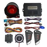 BANVIE Car Alarm System with Remote Engine Start and Push to Start Stop Iginition Button Kit