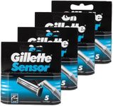 Gillette Sensor Cartridges, 5-Count (Pack of 4, 20 total cartridges)