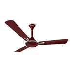 Luminous Audie Spartan Red Fan 1200MM 2 Star-Rated Energy Saving High-Speed 50-Watt High Air Delivery Fan with 3 Blade, Inverter Compatible and Low Power Consumption Metallic Body Ceiling Fan