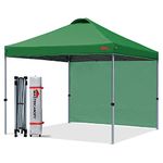 MasterCanopy Durable Ez Pop-up Gazebo Tent with 1 Sidewall(2.5x2.5M,Forest Green)