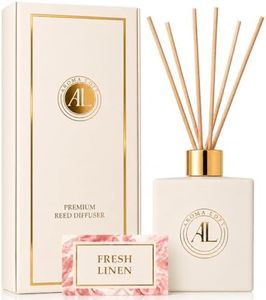 Aroma Loft White Reed Diffusers for Home | Premium Fragrance Diffuser | White Diffuser Sticks in Oil Set with Fresh Linen Scent | Smell Good Stuff | Long-Lasting Oil for Bathroom & Office (5 oz)