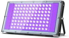 Glostars 100 W LED UV Black Light Spotlight, Black Light Lamp, IP66 Waterproof, 395-400 nm UV Party Light with Switch for Bar, Party Accessories, Black Light Decoration, Stage Lighting (1 Pack)