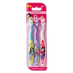 Brush Buddies 3 Pack Barbie Toothbrush for Kids, Children's Toothbrushes, Soft Bristle Toothbrushes for Kids