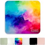 Glassboard Studio LuxxPad Tempered Glass Mouse Pad - Enhanced Precision for Gaming & Work, Durable & Scratch-Resistant, Colors (Vibrant Watercolor, 7.5" x 8")