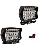 CAPE SHOPPERS 7 * 3 Row 21 LED Fog Light with Switch for Bikes (2 Piece)