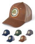 DANISH ENDURANCE Baseball Cap, Adjustable Trucker Caps, Organic Cotton, with Soft or Stiff Front Panel, Moisture-Wicking, Breathable, for Men, Unisex Brown One Size