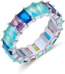AFFY Eternity Rainbow Ring 18K Whit