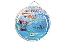 Water Sports Swim Thru Dive Rings - Adjustable Inflatable Hoop Ring Floats for Swimming and Diving - Outdoor Pool Games and Accessories for All Ages - Assorted Colors