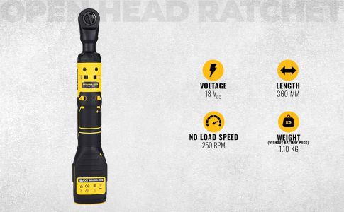 DEWALT 18V XR Brushless 1/2" Open Head Ratchet – Bare Unit