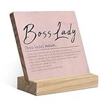 Boss Lady Definition Wood Plaque wi