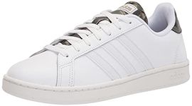 adidas Men's Grand Court Racquetball Shoe, White/White/Crystal White, 7