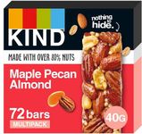 KIND Bars, Bulk Pack, Maple Pecan Almond, High Fibre, Gluten Free Snack Bars, No Artificial Colours, Flavours or Preservatives, 72 x 40g bars