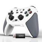 EvoFox One S V2 Universal 3-Mode Wireless Gaming Controller, HallSense™ Precision Joysticks, Bluetooth 5.0, 2.4GHz, Fast Type-C Charging for PC, Mobile, Android TV - White
