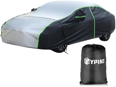 EYPINS Car Cover for Sedans - Waterproof Anti-UV Windproof Car Cover All-Weather Full Exterior Covers Protection with Zippered, 193x75x59in Outdoor Full Cars Covers Anti Sun Wind Snow Rain