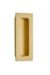 Emtek, Modern Rectangular, Flush Pull, 1-3/4" x 4", Satin Brass