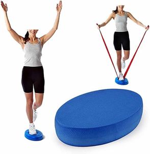 EHOTER Oval Foam Balance Pads Yoga Foam Board Balance Pad Stable Fitness Exercises Cushion Portable Anti-Slip Gym Balance Core Strengthening Sport Balance (Blue)