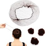 Hot Hairs Elastic Edge Mesh Invisible Hair Nets for Women Hair Bun Holder for Ballet Bun Fixing Juda Net, Large Size, Pack of 12 Pieces