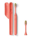 Philips One by Sonicare Battery Toothbrush with Two Brush Heads, Coral, BD8301/AZ