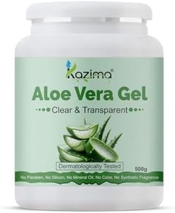 KAZIMA Pure Aloe Vera Gel for Skin and Hair, 500gm | Hydrates, Moisturizes & Soothes Irritated Skin | Pure & Natural Aloe Vera Gel for Face, Acne, Scars, Dark Circles & Sunburn