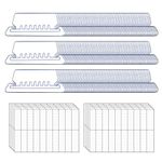 Venhua 210 Sets Hanging File Folder Tabs and Inserts for Quick Identification of Hanging Files, Easy to Read, Includes 210 Plastic Tabs and White Inserts, 2 inch, Clear