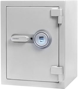 Barska AX13494 Biometric Fireproof Safe 1.64 Cu Ft Metallic Grey with Long Locking Bolts, Multi, One Size