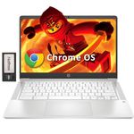 HP Chromebook 14" FHD IPS Laptop, AMD 3015Ce, 4GB RAM, 192GB Storage(32GB eMMC+160GB Docking Station), AMD Radeon Graphics, 720p HD Camera, HD Audio, Chrome OS, Ceramic White