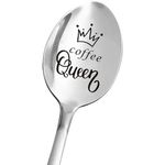 Coffee Gifts Spoons for Women Coffee Lovers Coffee Queen Spoon for Wife Friend Coffee Lover Gift for Coffee Drinkers Women Christmas Birthday Gift for Mom Funny Coffeespoons