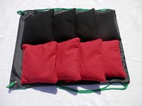 Cornhole Bags x8 (Black and Red)