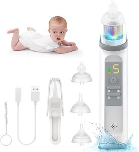 Nasal Aspirator for Baby, Mumgaroo Nose Sucker for Baby, Electric Nose Suction for Baby with 5 Levels Suction & Music & Light Function, Automatic Nose Cleaner Rechargeable Booger Sucker for Baby