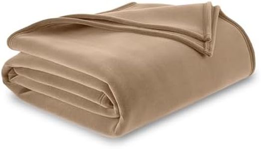 Vellux The Original Blanket - Single, Soft, Warm, Insulated, Pet-Friendly, Home Bed & Sofa - Tan, Single 66 x 90