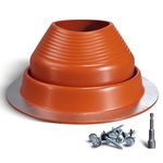 VIVIDA #7 Metal Roofing Pipe Flashing, Pipe Flashing Boot for Metal Roof, Silicone Pipe Flashing Boot, High Temp, for Pipe OD 6" to 11", Roofing Screws & Hex Socket Included, 1 Pack