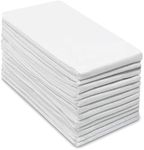 Cotton Craft 12 Pack Flour Sack Kitchen Towel Napkins - 100% Pure Ringspun Cotton - White - 28x28 Heavy Weight 900 Gram / 32 Ounce Woven Low Lint Construction - Multi Purpose & Versatile