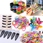 NAVMAV 147Pcs Hair Accessories Combo for Kids Girls Rubber Bands Korean Fashionable Style Hair Clip Tik Tak Pin & Elastic Ponyail Holder Style Fachion Accessory For Women