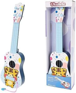Gukasxi Chitarra per bambini 41 cm Mini chitarra ukulele chitarra giocattolo con 4 corde e plettri accordabili per bambini, ukulele per bambini, giocattolo educativo musicale per ragazzi