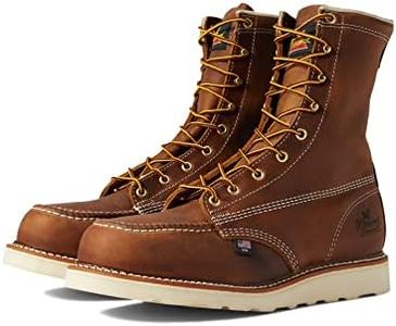 Thorogood Men's American Heritage Wedge Safety Toe Work Boot, Brown, 9 D US