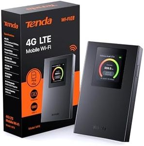 Tenda Mobiler WLAN Router mit LCD-Anzeige, Wi-Fi 6 Tragbarer Hotspot, 2100mAh Akku, USB-C-Port, Plug & Play, WPA3, 4G-Modem, MiFi, Mini-Größe, kompatibel mit entsperrter Nano-SIM-Karten, MF6