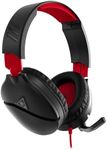 Turtle Beach Recon 70 Multiplatform Gaming Headset for Nintendo Switch, Xbox Series X|S, PS5, PC, Mobile w/ 3.5mm Wired Connection - Flip-to-Mute Mic, 40mm Speakers, Lightweight Design – Black/Red