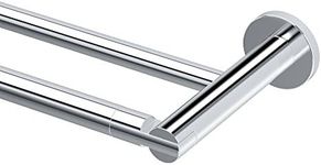 Gatco 4684 24" Channel Double Towel Bar, Chrome | Wall Mount 2 Towel Bar Rack|