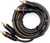 Install Link RCA Audio Cable for Subwoofer or Stereo Cable, 2-Channel, 12ft