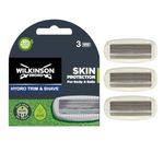 WILKINSON SWORD - Hydro Trim & Shave Skin Protection for Men | Razor & Trimmer | Pack of 3 Blade Refills