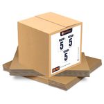 BonKaso 3 Ply Corrugated Boxes for Packaging | 5"x5"x5" (Pack of 50) | Brown Cardboard Packing Boxes for Shipping, Moving & Storage | Carton Boxes for Courier & Goods Transportation