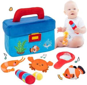 OUOZZZ Peluche da Pesca per Bambini-Set da 6 Pezzi,Giocattoli con Suoni，Giocattoli Sensoriali, Regalo Bimbo 1 2 3 4 anni