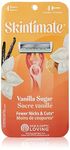 Skintimate Disposable Razor for Women, Warm Vanilla Sugar Scented Four Blade Razor, 4 Count