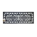 simpa Heavy Duty Rubber Door Mat - Single Large Mat 120cm (L) x 45cm (W). Wrought Iron Style Design.